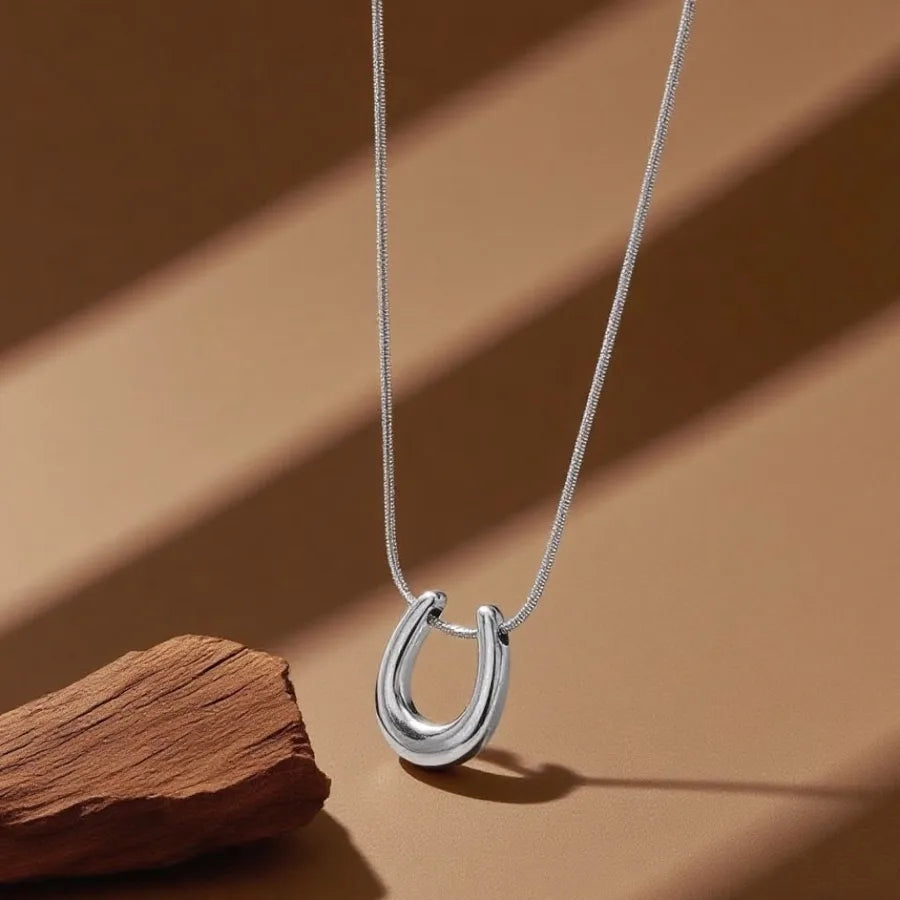 Titanium Steel Heart Pendant Necklace