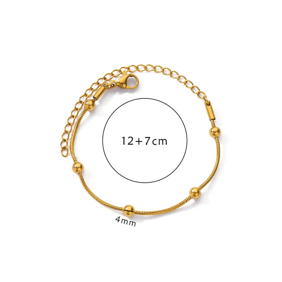 18K Gold Leaf Bracelet for Women B1607G