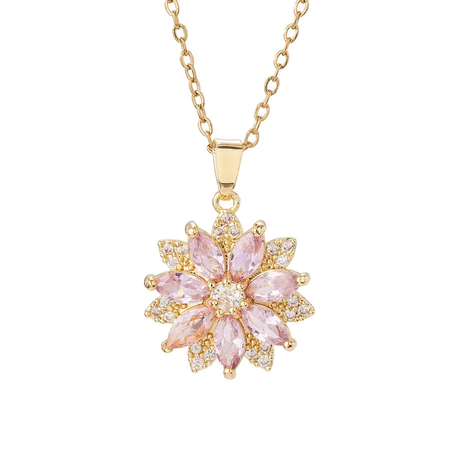 Luxury Floral Pendant Necklace for Women
