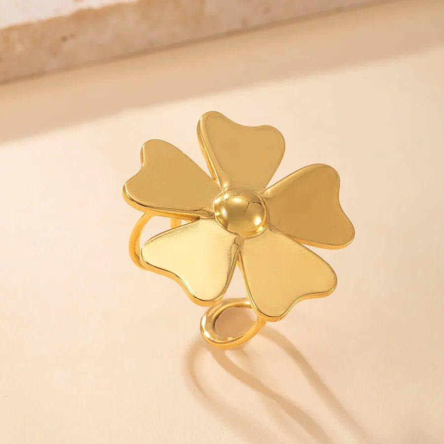 Geometric Stainless Steel Open Ring