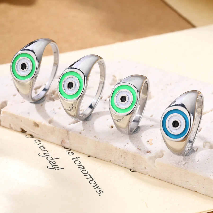 18K Gold PVD Devil's Eye Stainless Steel Ring