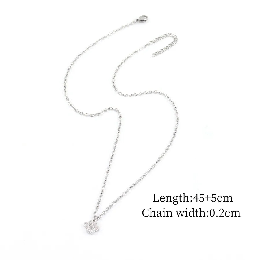 Gold Cat Claw Pendant Necklace – Stainless Steel Silver Average Size