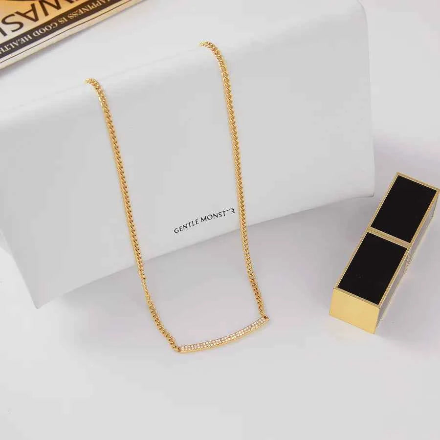 18K Gold Smiley Face Necklace for Women