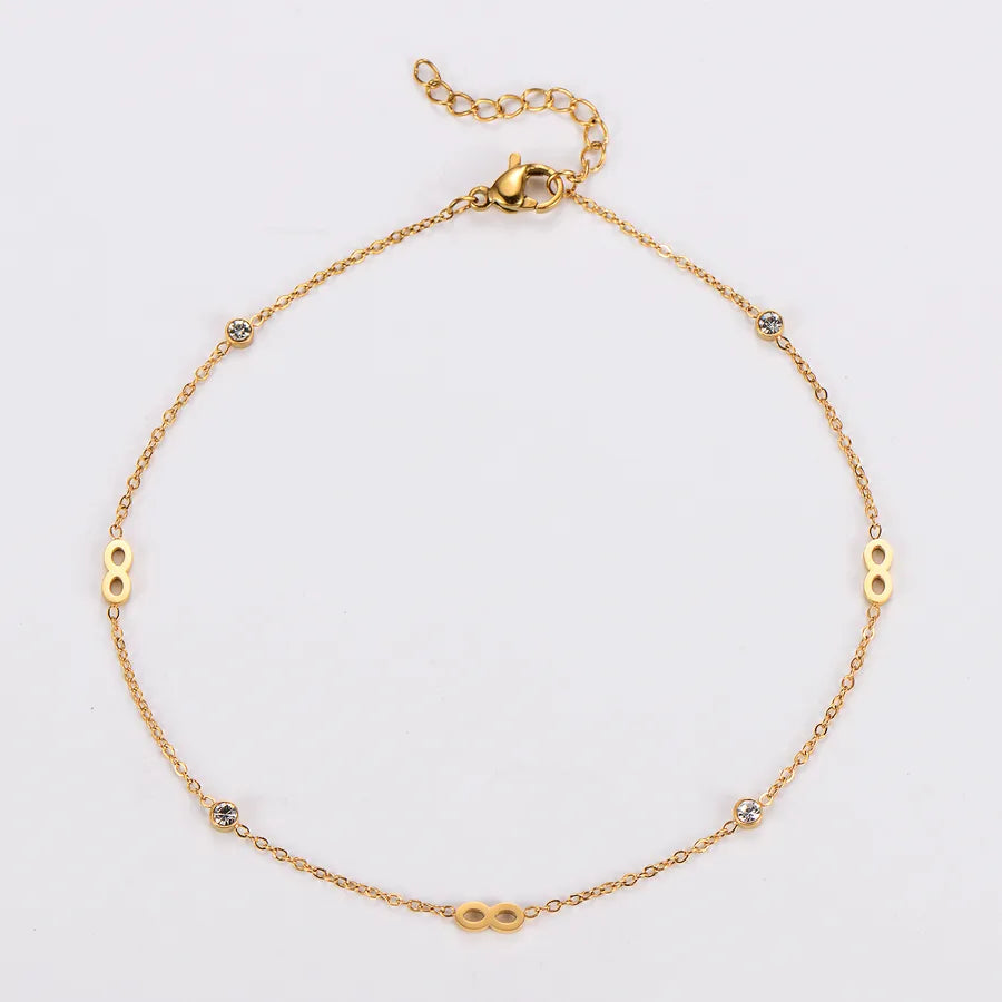 Gold Infinity Anklet – 18K Stainless Steel