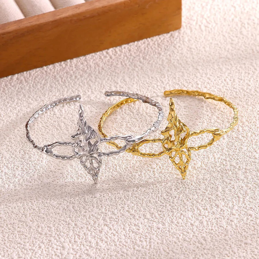 Stainless Steel Open Bangle Bracelet