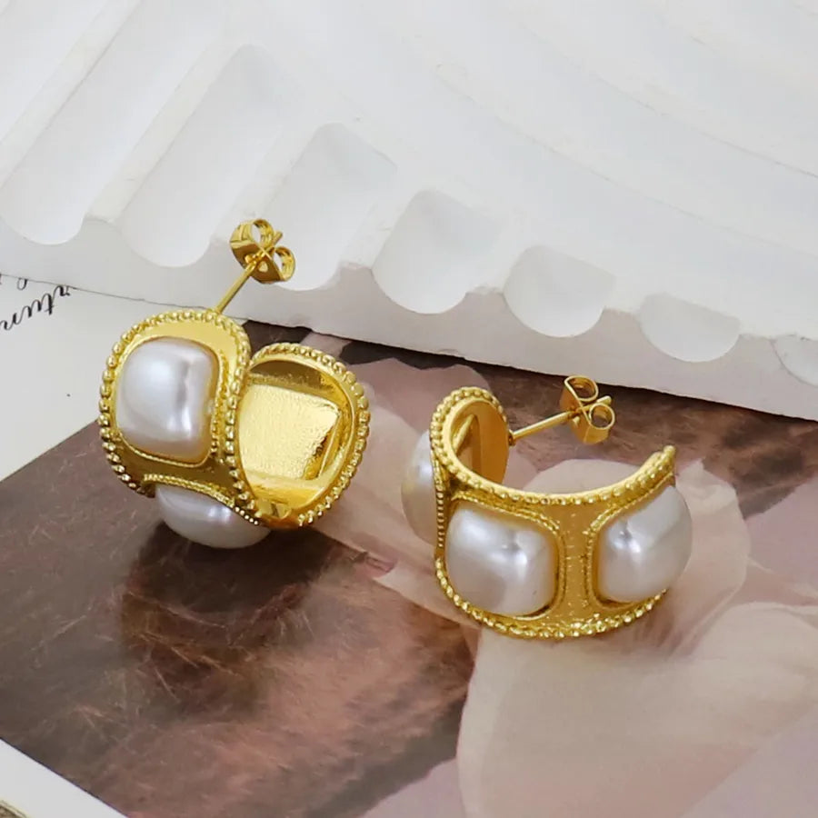 18K Gold Plated Butterfly & Flower Stud Earrings Average Size Gold Style 3