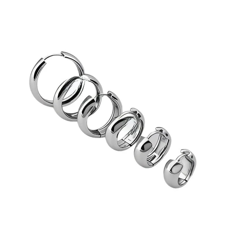 Elegant Titanium Steel Hoop Earrings