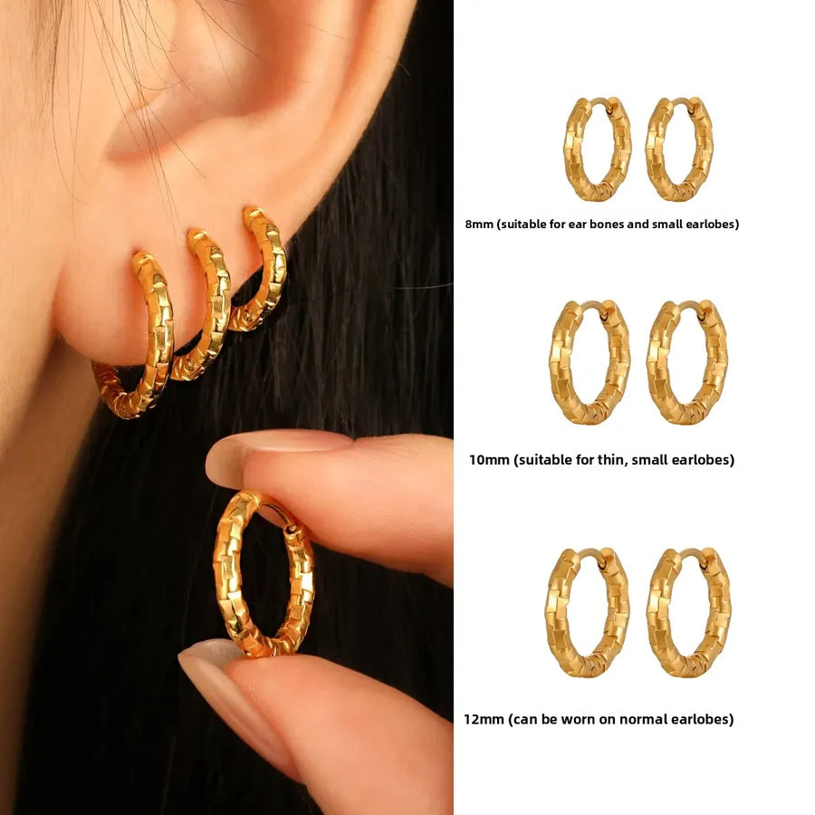 18K Gold Plated Titanium Steel Geometric Earrings