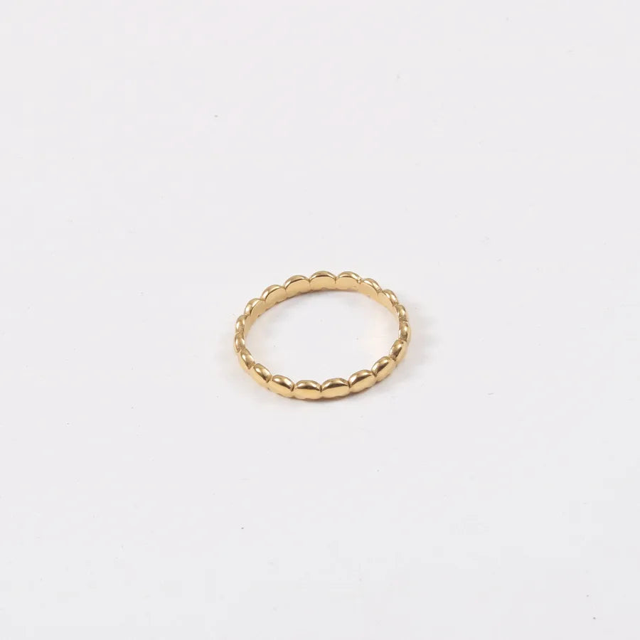 18K Gold Plated Geometric Titanium Steel Ring