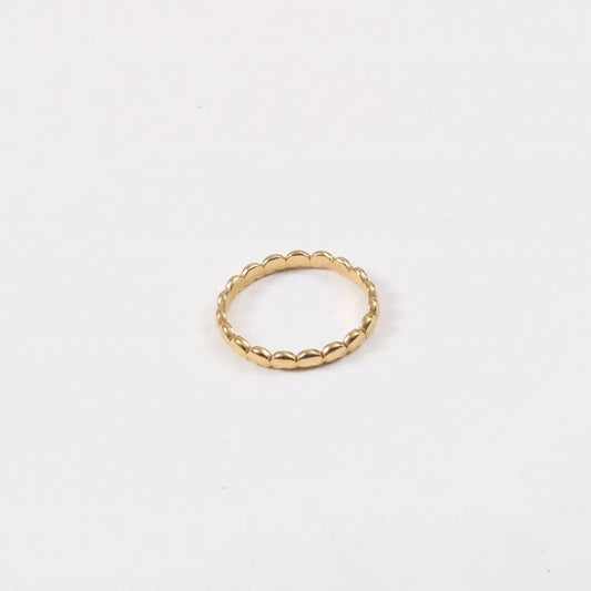 18K Gold Plated Geometric Titanium Steel Ring