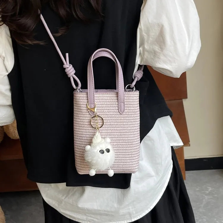 Women's Color Block PU Leather Shoulder Bag