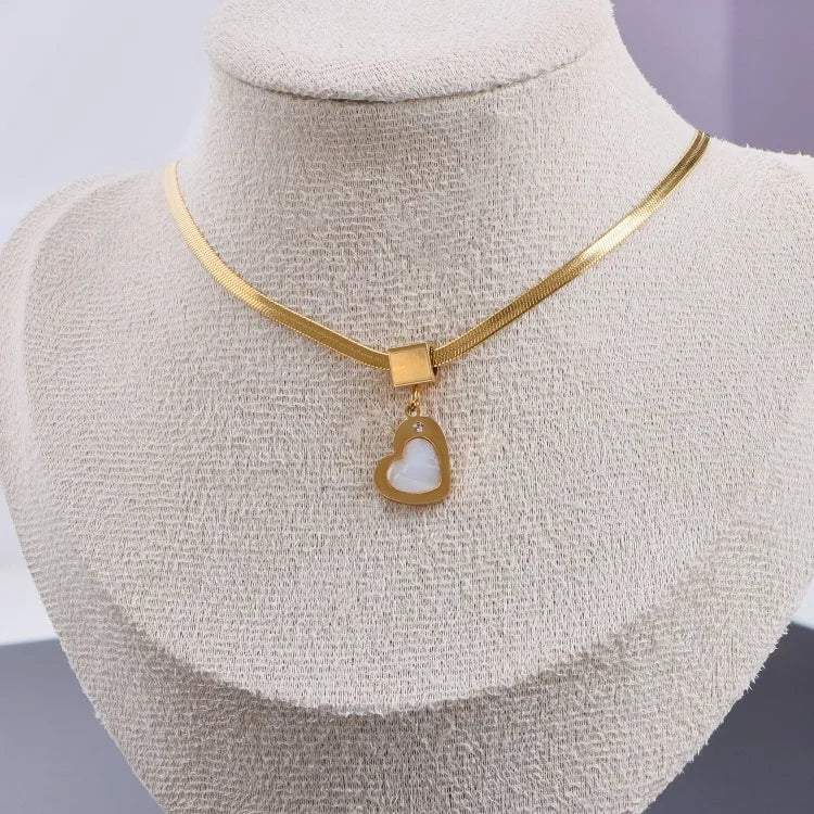 Gold Butterfly Pendant Necklace with Pearl Chain