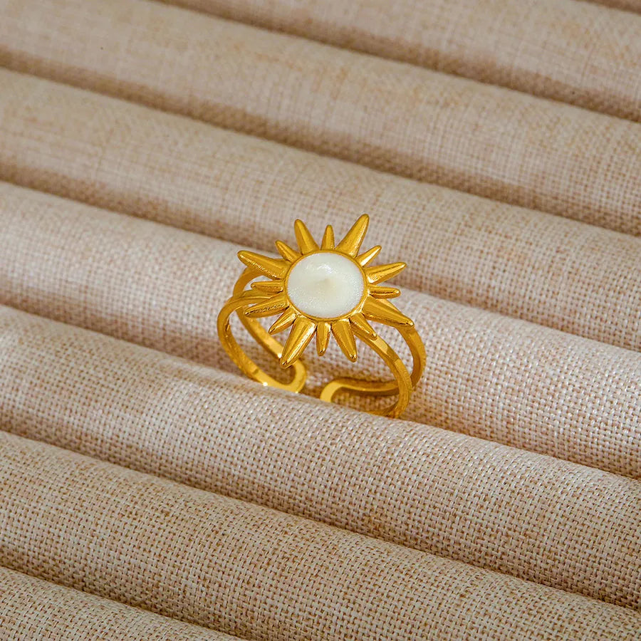 Adjustable 18K Gold Stainless Steel Ring 255