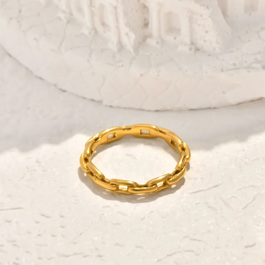 18K Gold Plated Geometric Zircon Ring