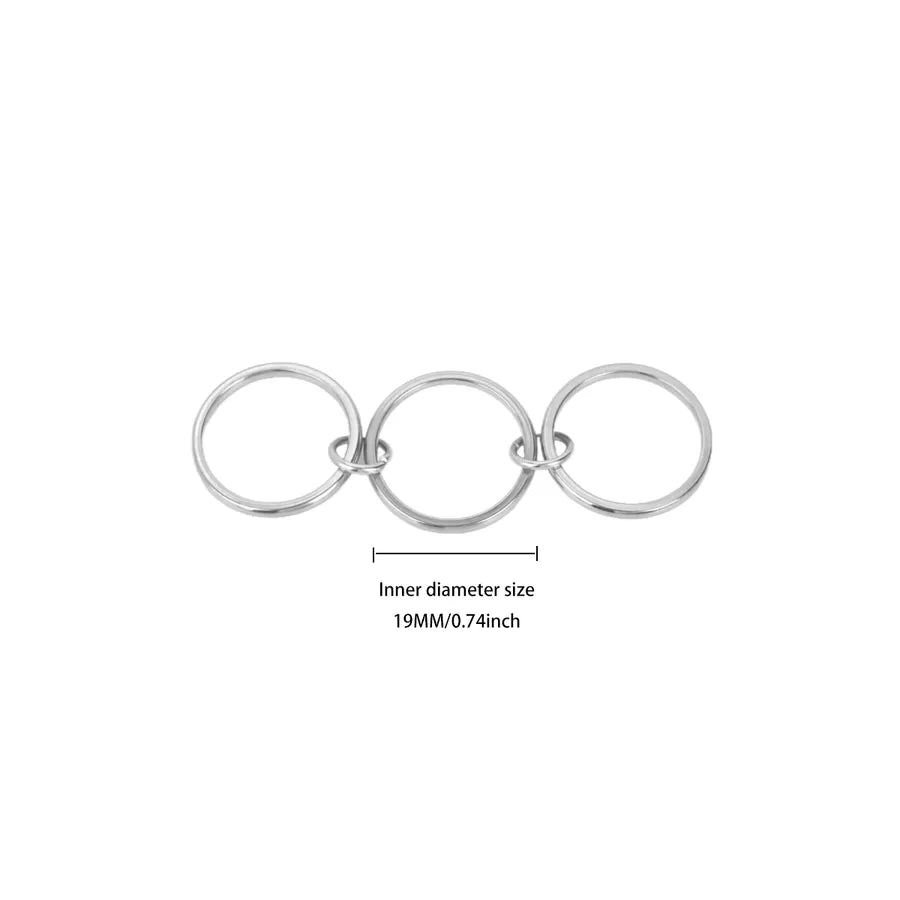 Geometric Gold Stainless Steel Ring 9 Platinum