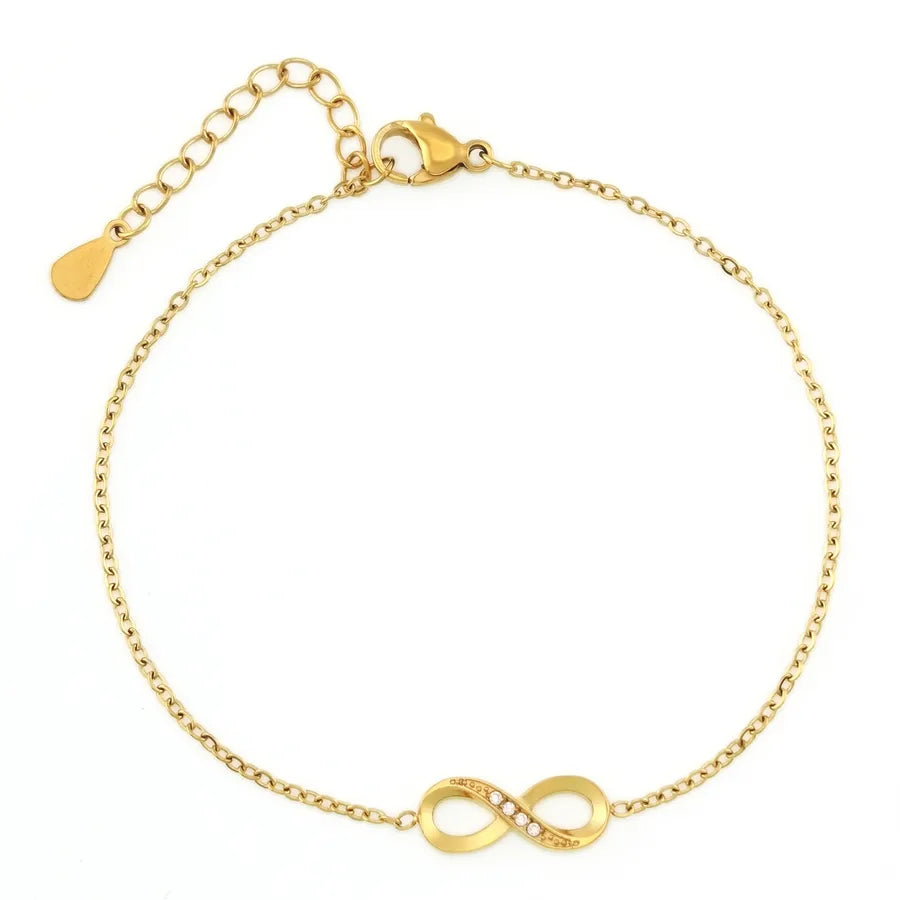 Infinity Titanium Steel Bracelet – PVD Coated B0042G Gold