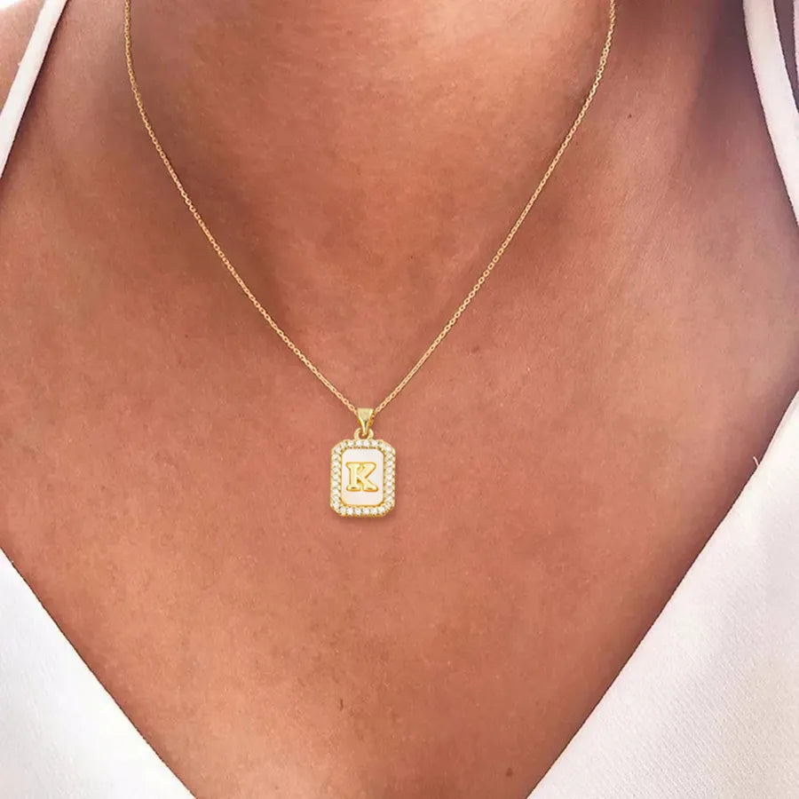 Gold Initial Pendant Necklace – Minimalist Style