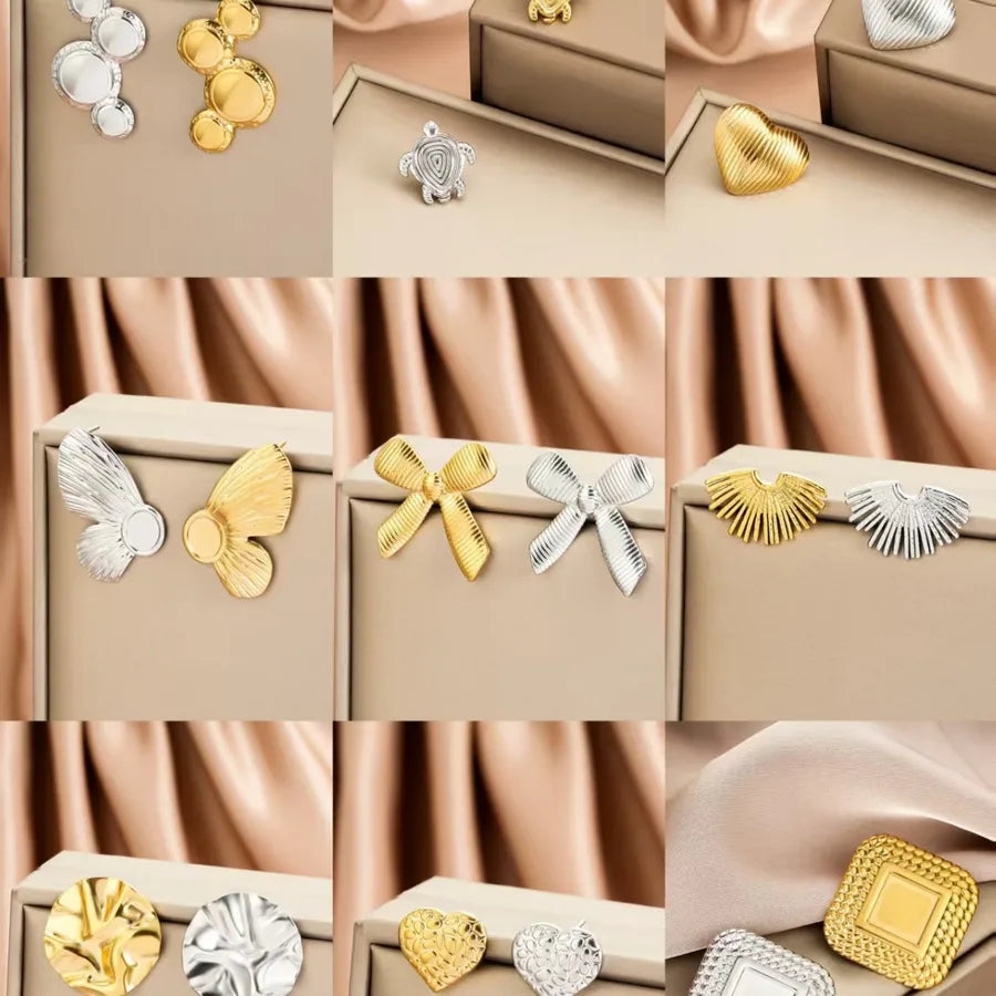 Irregular 18K Gold Plated Stainless Steel Earrings