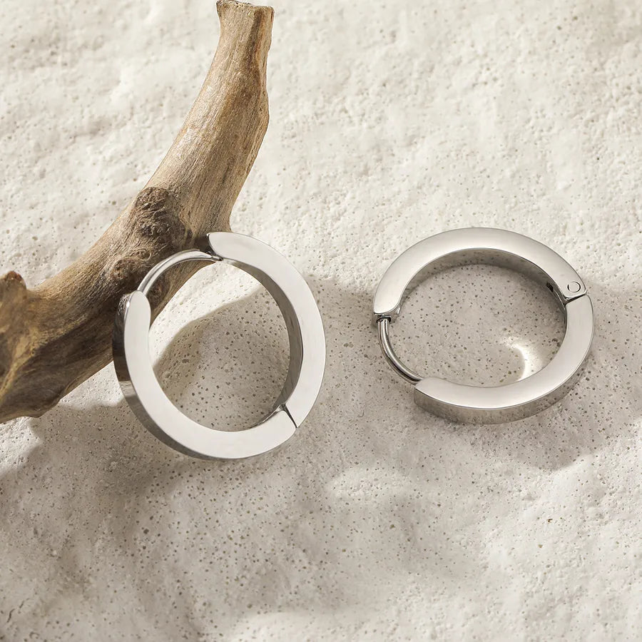 18K Gold PVD Geometric Stainless Steel Stud Earrings