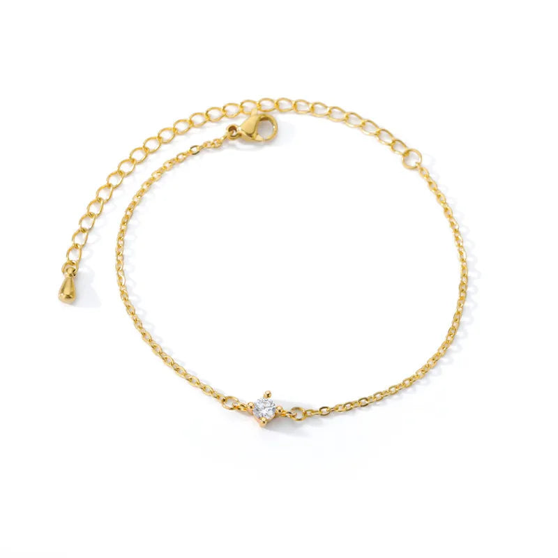 18K Gold Plated Geometric Zirconia Bracelet