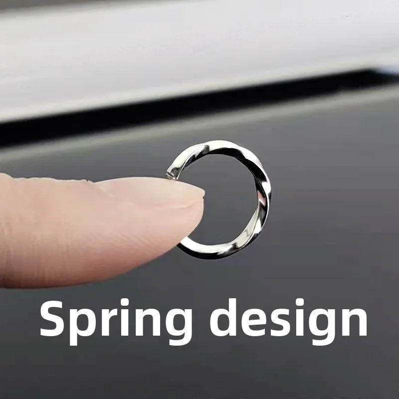 Mobius Clip-On Titanium Steel Earrings