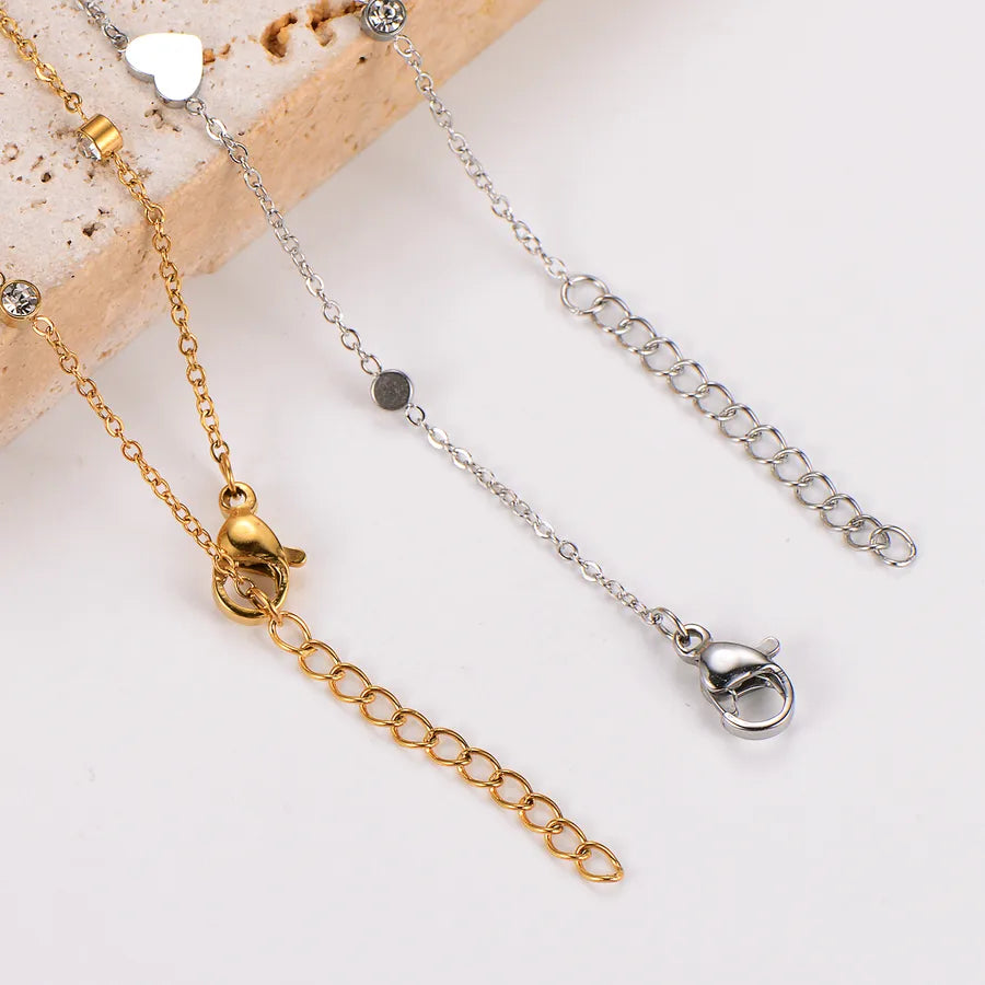 18K Gold Plated Three Heart Anklet