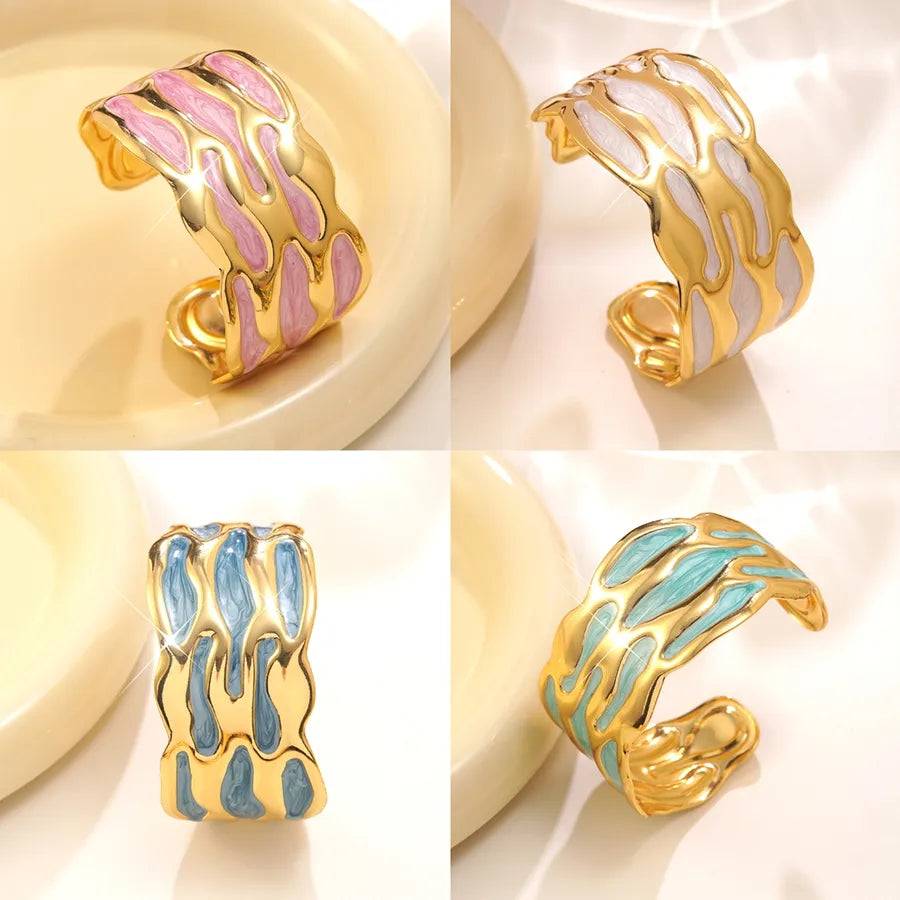 Romantic Gold Open Hand Bracelet for Women