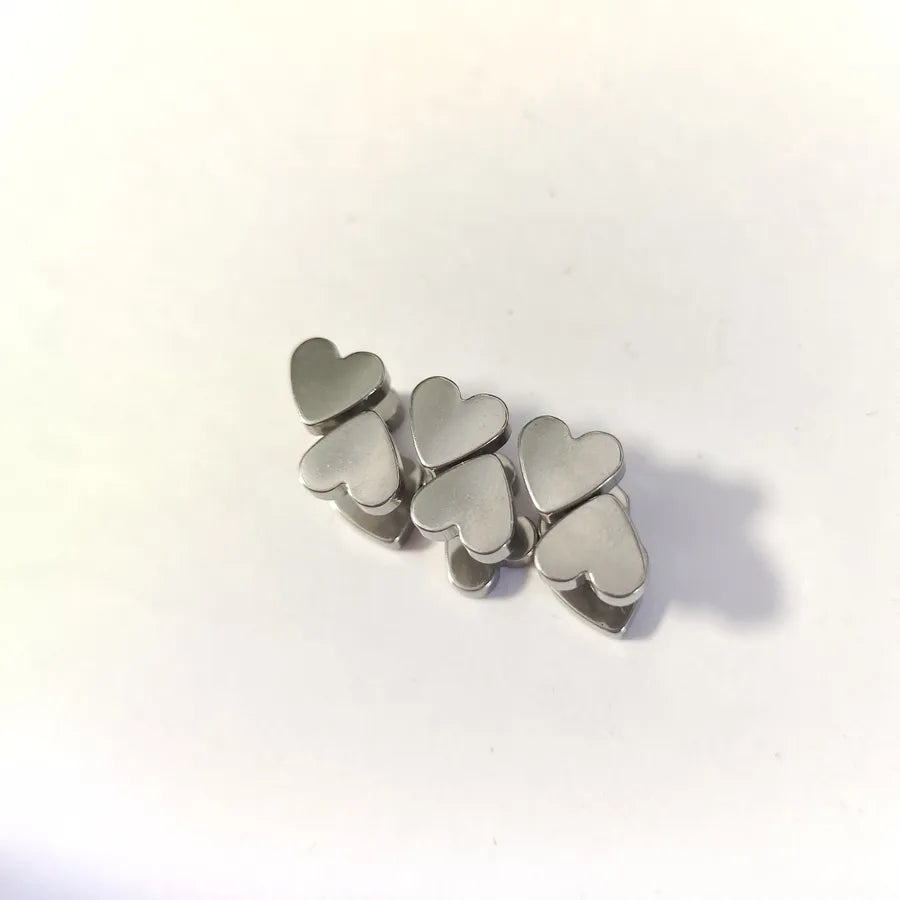 Unisex Heart-Shaped Stainless Steel Earrings