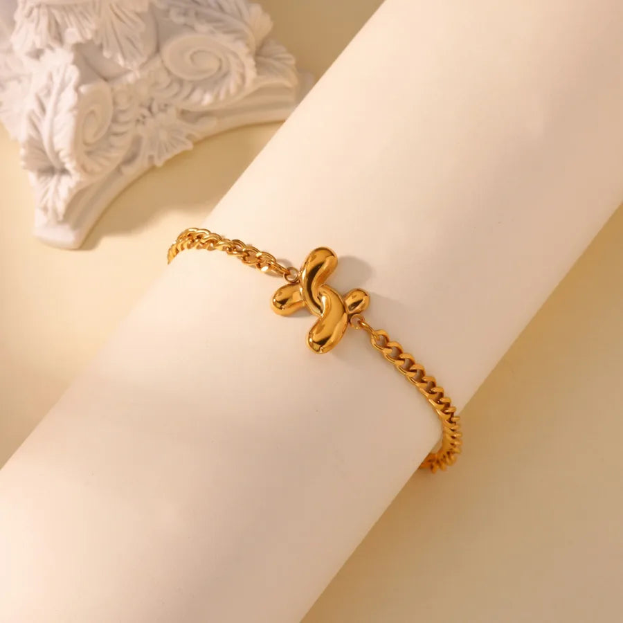 Adjustable 18K Gold Bubble Pendant Bracelet