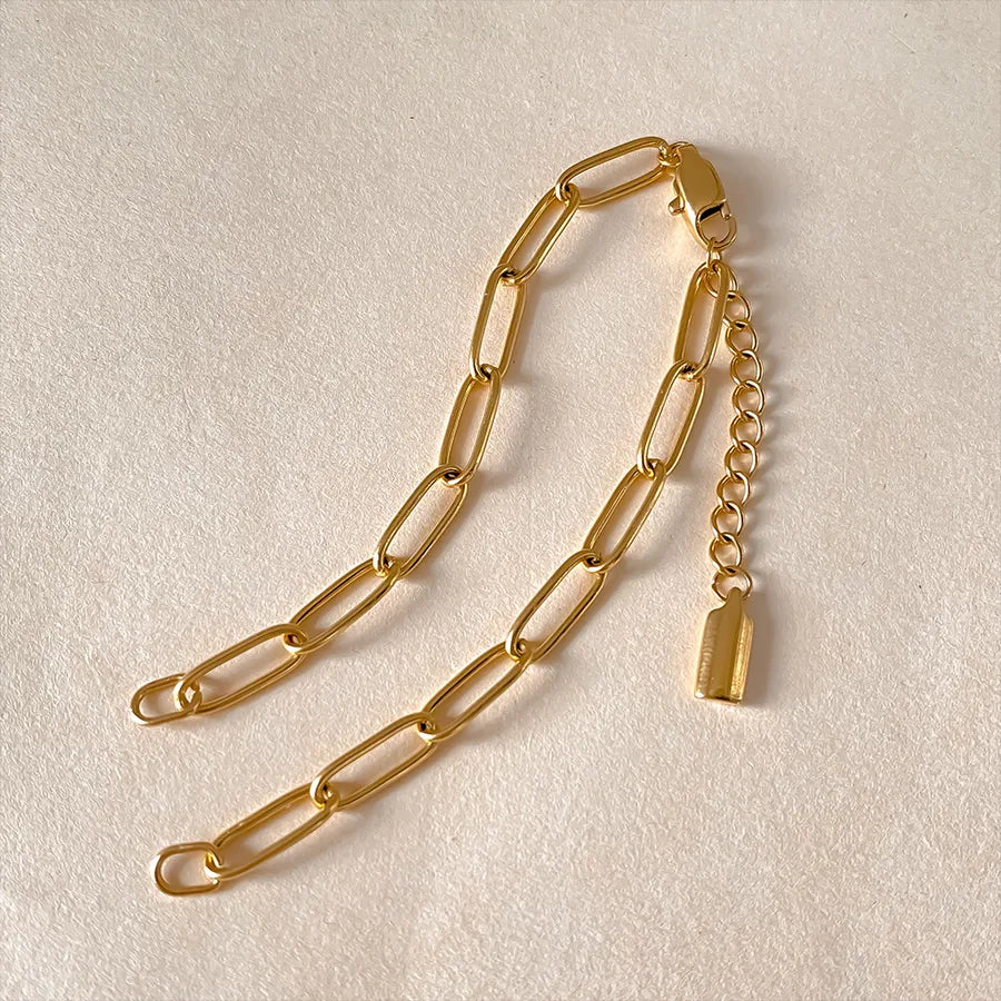 18K Gold PVD Geometric Stainless Steel Bracelet