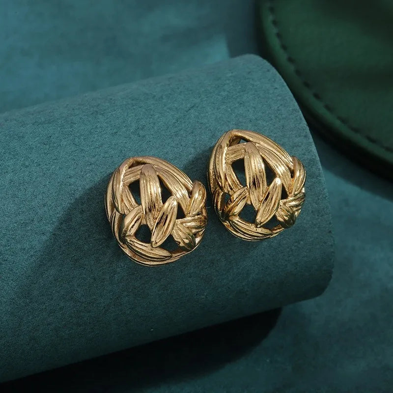 Bold Titanium Steel Large Hoop Earrings es044