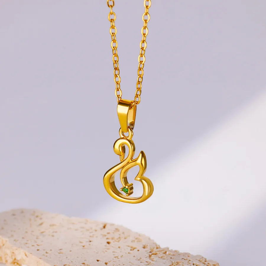 18K Gold PVD Geometric Pendant Necklace