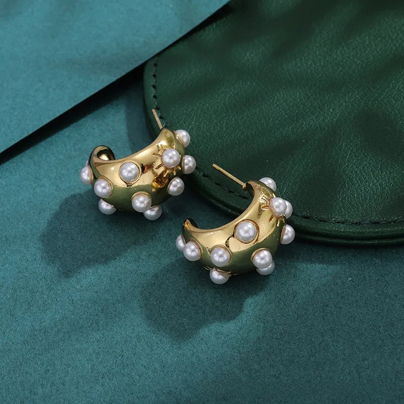 Bold Titanium Steel Large Hoop Earrings ES031