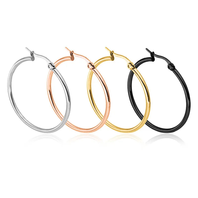 Unisex Large Geometric Hoop Earrings