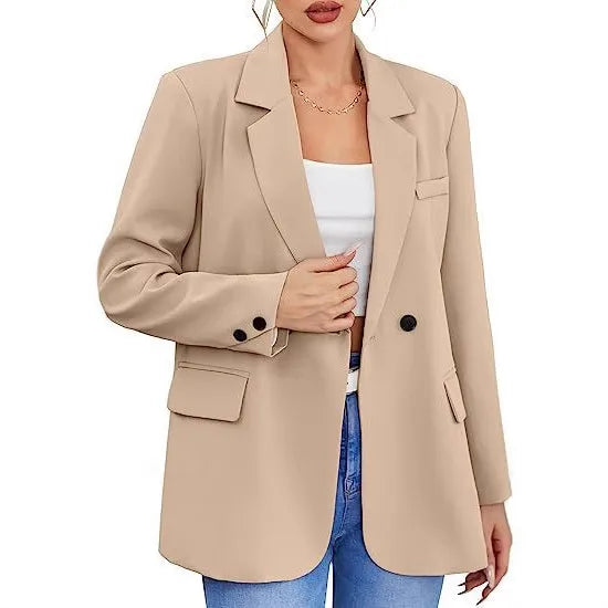 Slim Fit Open Collar Blazer for Women