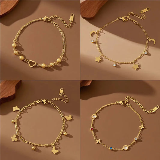 Elegant 18K Gold Plated Titanium Steel Bracelet
