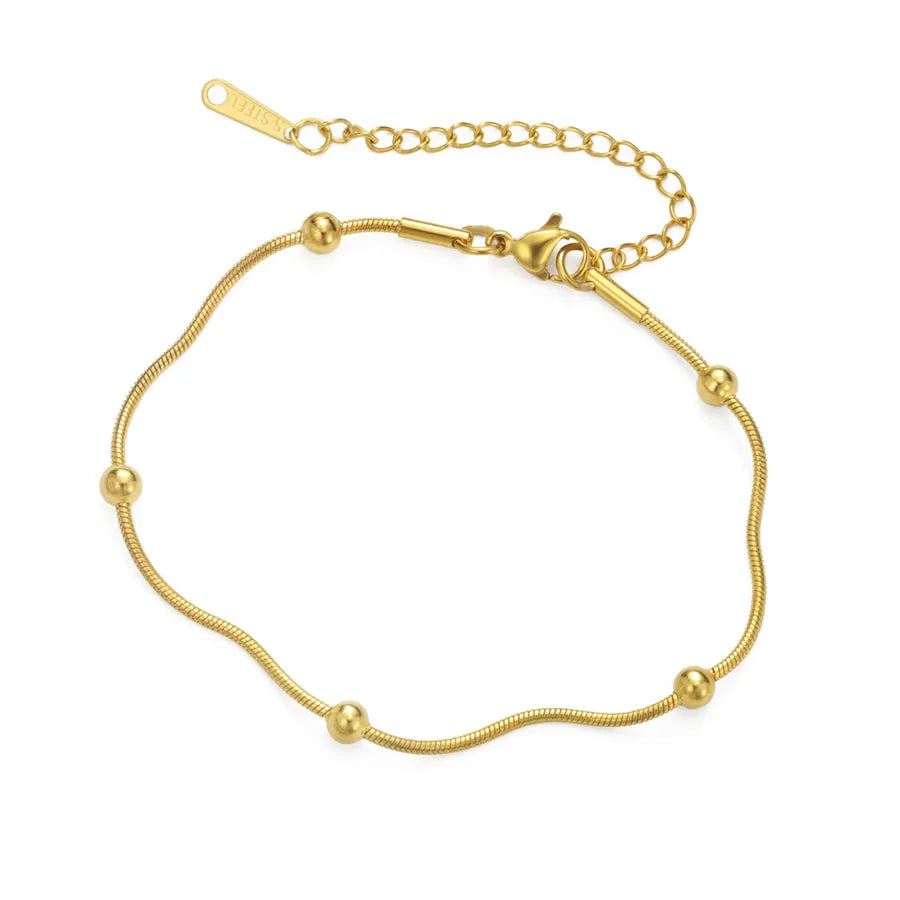 Gold Stainless Steel Cuban Link Bracelet