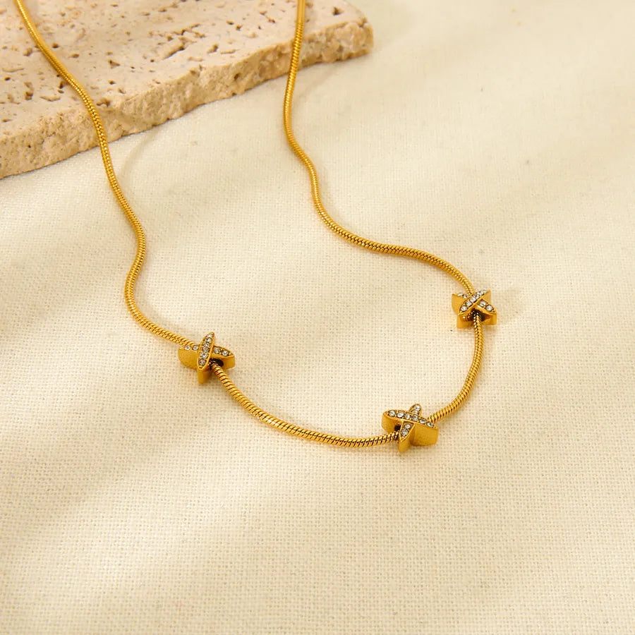 Minimalist Gold Cross Necklace for Women