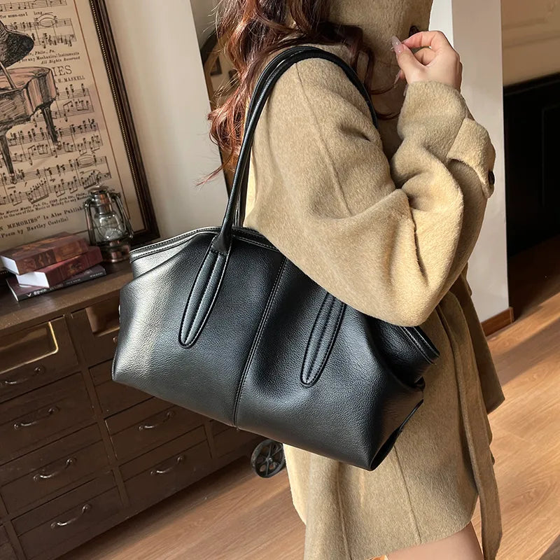 Minimalist Faux Leather Shoulder Bag – Winter Edit - Smiling Maria - Everything For Women