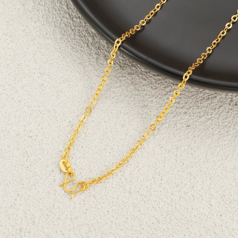 Gold Plated Stainless Steel Chain Bracelet for Women M Buckle 4 [Sunflower Necklace Yellow]