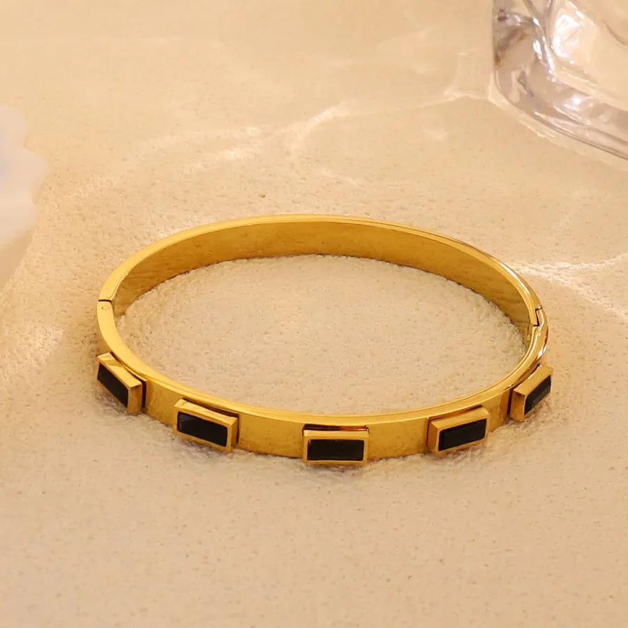 18K Gold Plated Star & Snake Stainless Steel Bracelet Average Size Gold Style 12