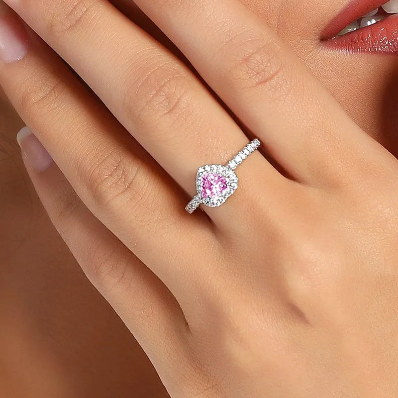 Elegant Heart-Shaped Open Ring for Women