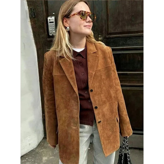 Women's Vintage Long Sleeve Suit Jacket