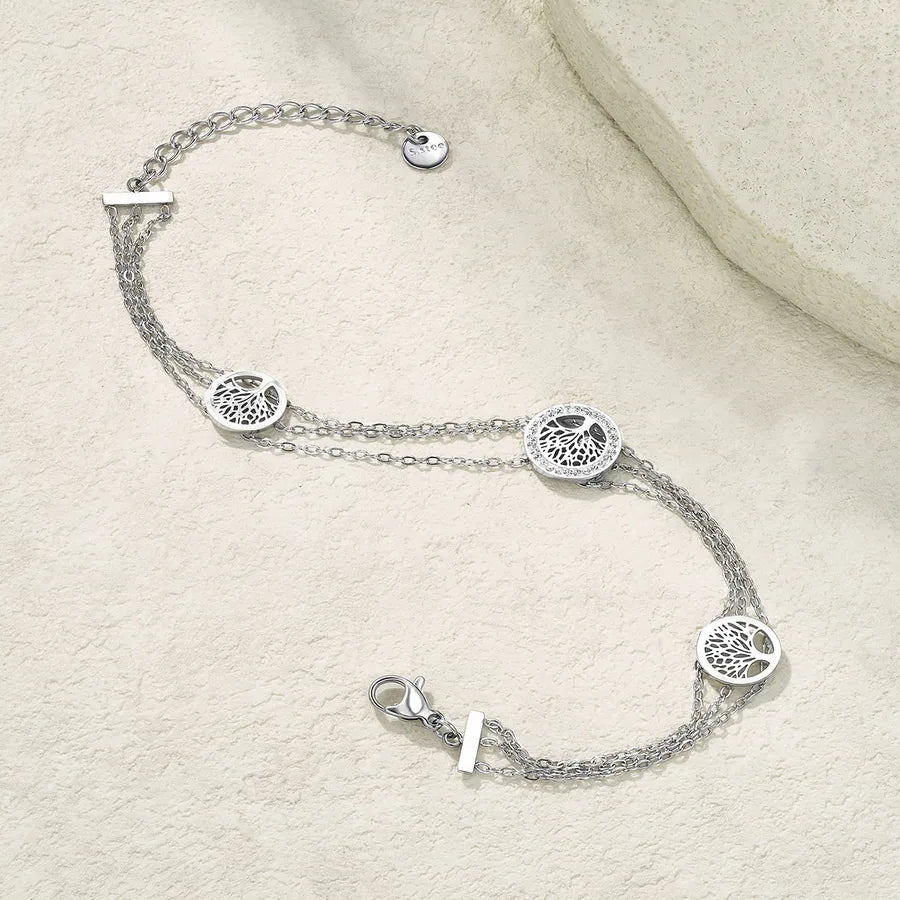 Stainless Steel Tree of Life Bracelet