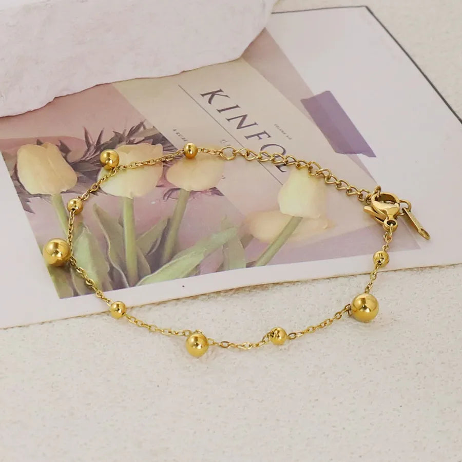 Gold Plated Stainless Steel Asymmetric Bracelet Average Size Gold Style 48