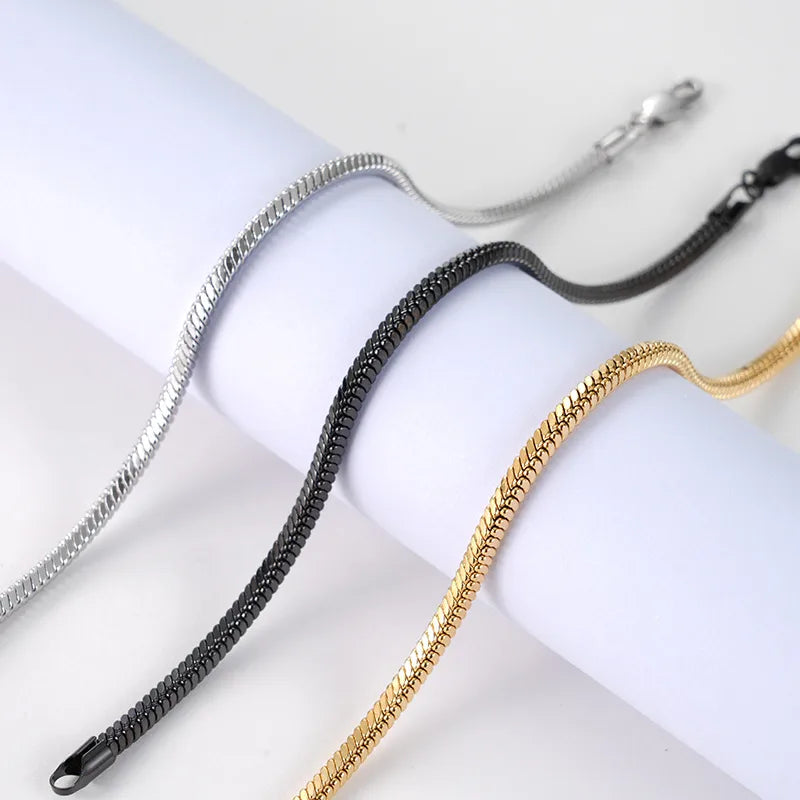 Titanium Steel Snake Bone Chain Bracelet