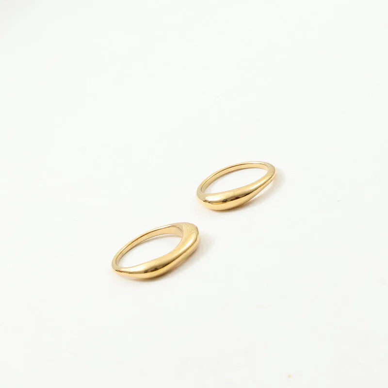 18K Gold Plated Titanium Maternity Couple Ring