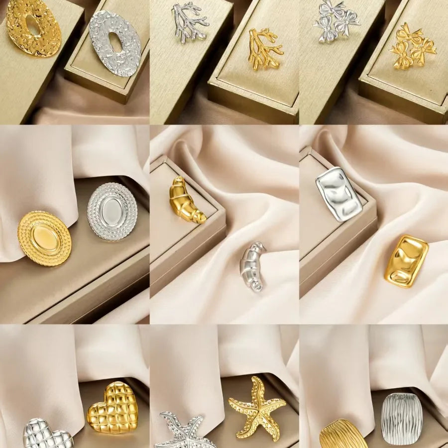 Irregular 18K Gold Plated Stainless Steel Earrings