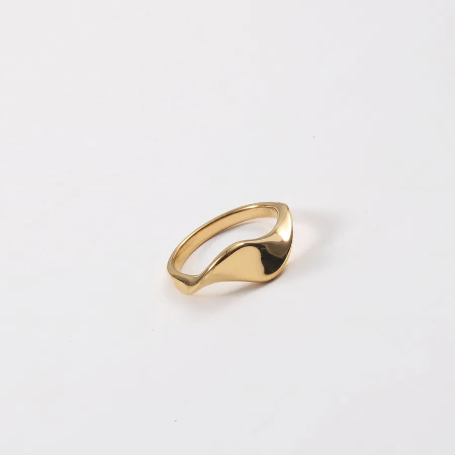 18K Gold Titanium Mobius Twist Ring