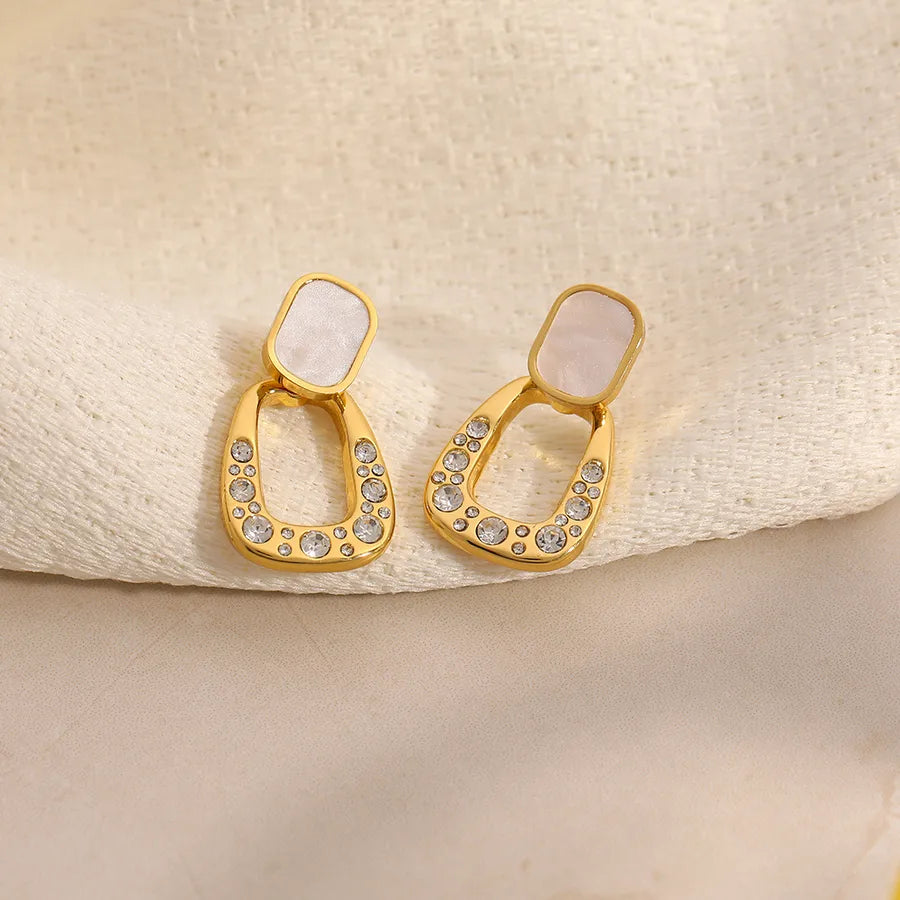18K Gold Plated Starry U-Shaped Earrings
